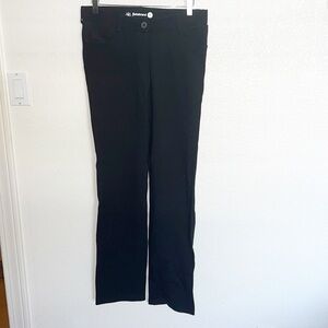 Betabrand Black Classic Straight Leg Pull On Dress Pants